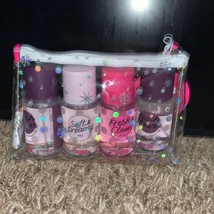 never used pink perfume set